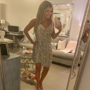 Cheetah print wrap dress